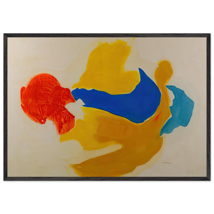 Blue Jay - 1963 United States - Helen Frankenthaler 70x100 cm / 28x40 inches Framed Art Print – Black Wooden Frame