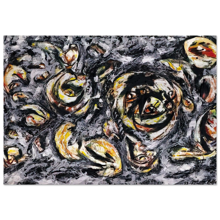 OCEAN GREYNESS 1953 - Jackson Pollock Brushed Aluminum Print - 70x100 cm / 28x40 inches | Jackson Pollock Aluminum Print | Jackson Pollock Prints