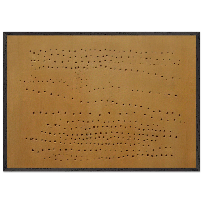 Concept Spatiale - 1950 - Lucio Fontana 70x100 cm / 28x40 inches Framed Art Print – Black Wooden Frame