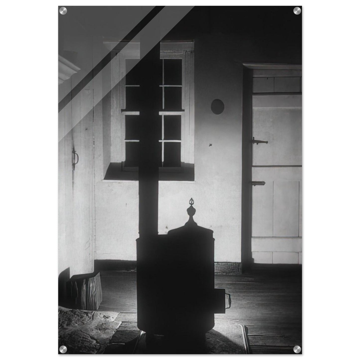 Doylestown House—The Stove - 1917 - Charles Sheeler Acrylic Print - 70x100 cm / 28x40″ inches | Charles Sheeler Wall Art | Charles Sheeler Prints
