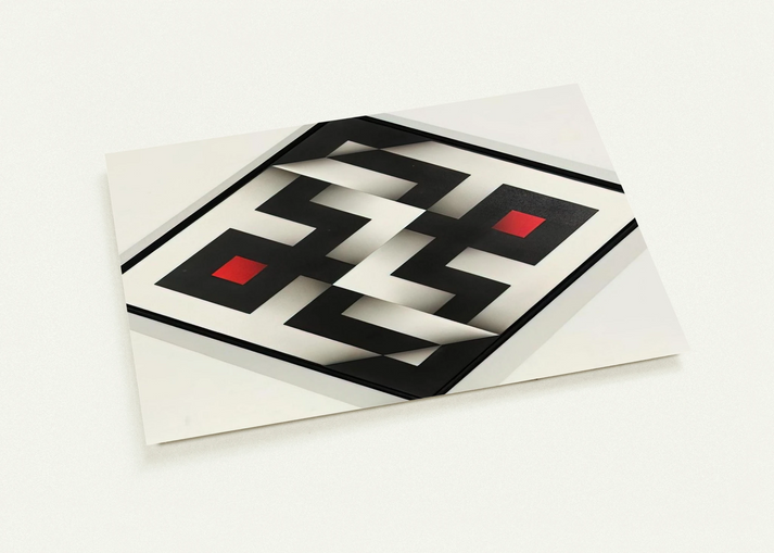 Ibawabi - 1975 By Omar Rayo Pack of 10 Post Cards | Omar Rayo Post Cards | A6 (10.5 x 14.8 cm) - 4.1 x 5.8 inches