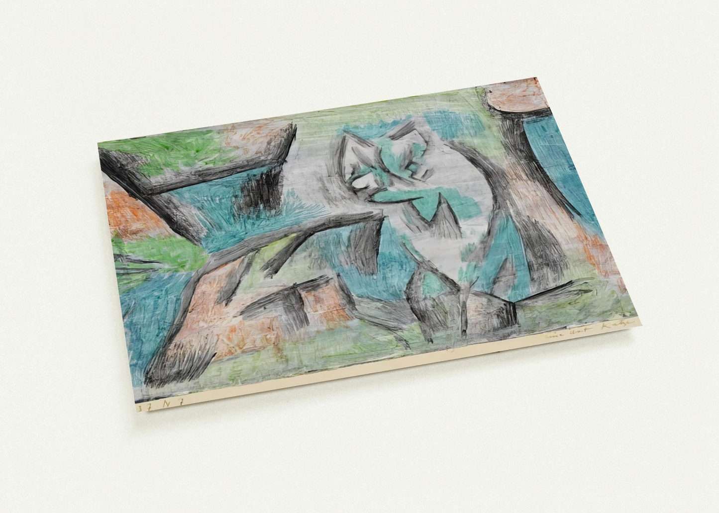 A KIND OF CAT 1937 By Paul Klee Pack of 10 Post Cards | Paul Klee Post Cards | A6 (10.5 x 14.8 cm) - 4.1 x 5.8 inches