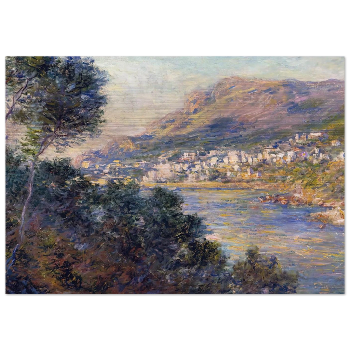 Monte Carlo Seen from Roquebrune - claude monet Brushed Aluminum Print - 70x100 cm / 28x40 inches | claude monet Aluminum Print | claude monet Prints