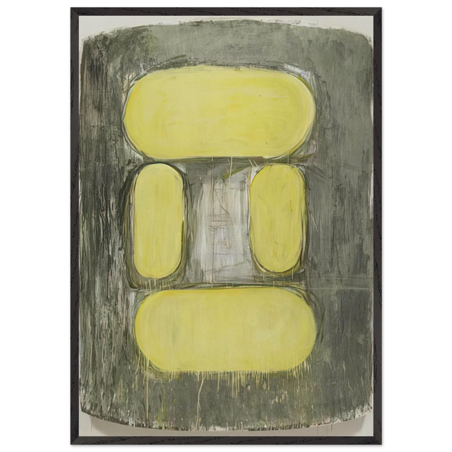 Ulysses - 1979 - Ron Gorchov 70x100 cm / 28x40 inches Framed Art Print – Black Wooden Frame