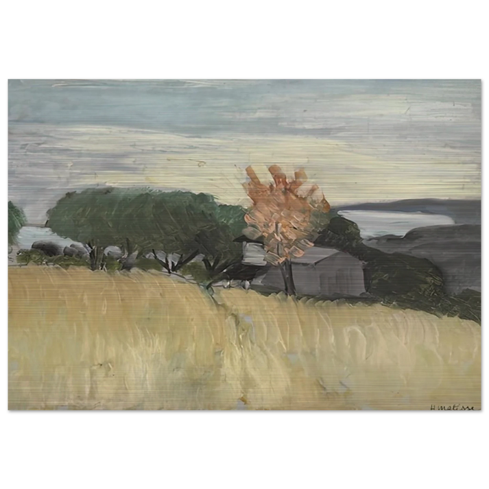 CHAMPS DE BLE A CAGNES 1918 - Henri Matisse Brushed Aluminum Print - 70x100 cm / 28x40 inches | Henri Matisse Aluminum Print | Henri Matisse Prints
