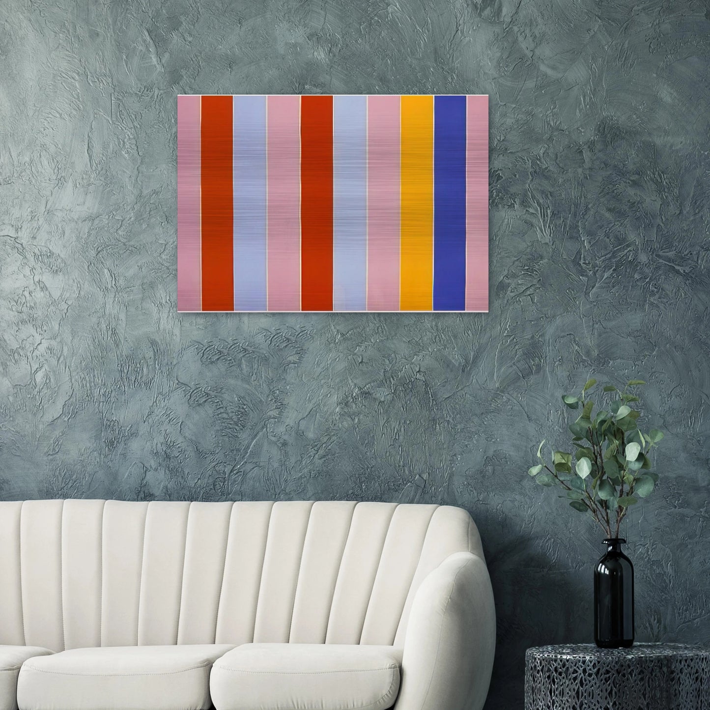 Peeping Wall - 1960 - Gene Davis Brushed Aluminum Print - 70x100 cm / 28x40 inches | Gene Davis Aluminum Print | Gene Davis Prints