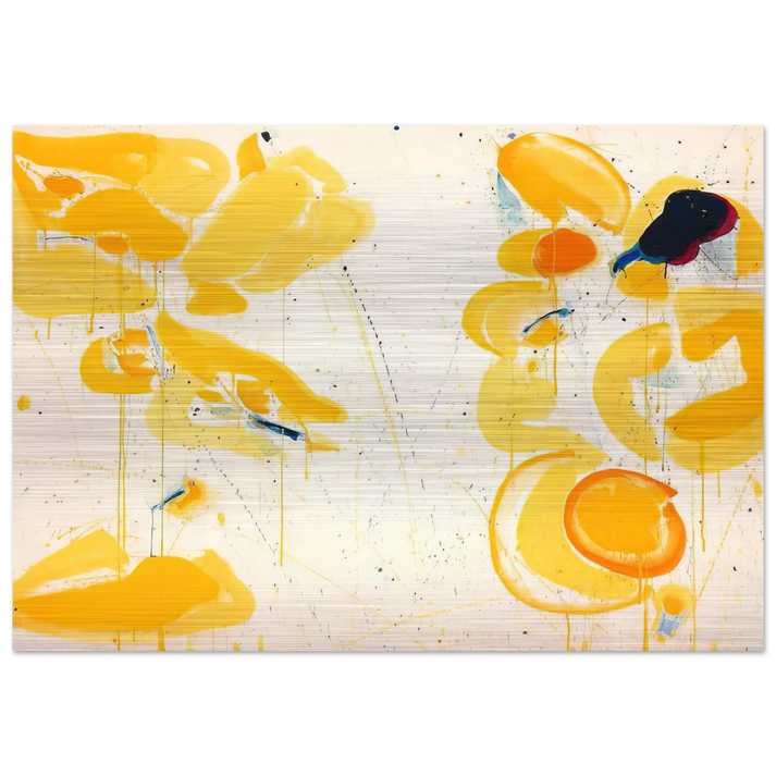Untitled Yellow - Sam Francis Brushed Aluminum Print - 70x100 cm / 28x40 inches | Sam Francis Aluminum Print | Sam Francis Prints