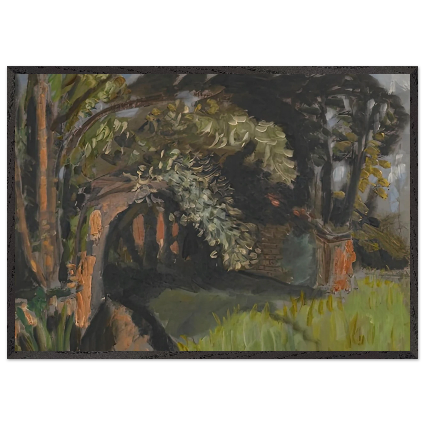PAYSAGE A MAINTENON 1918 - Henri Matisse 70x100 cm / 28x40 inches Framed Art Print – Black Wooden Frame