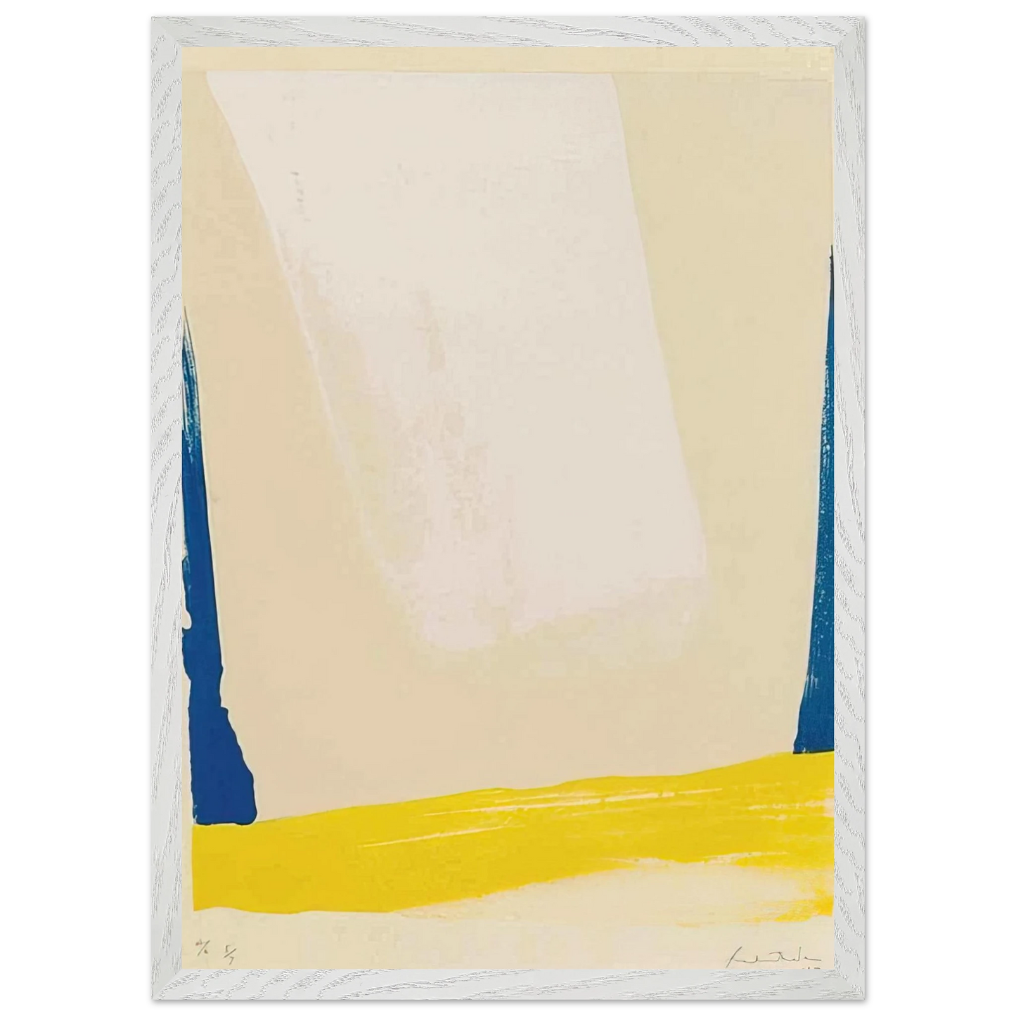 Helen Frankenthaler - White Portal - 1967 Wall art - A3 (29.7 x 42 cm) - Premium Wooden Framed Poster With Fine Art Paper-canvas - Wood frame
