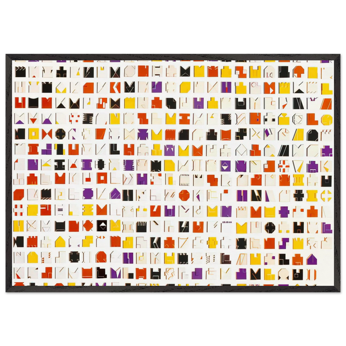 Book of Time - 1961 - Lygia Pape 70x100 cm / 28x40 inches Framed Art Print – Black Wooden Frame