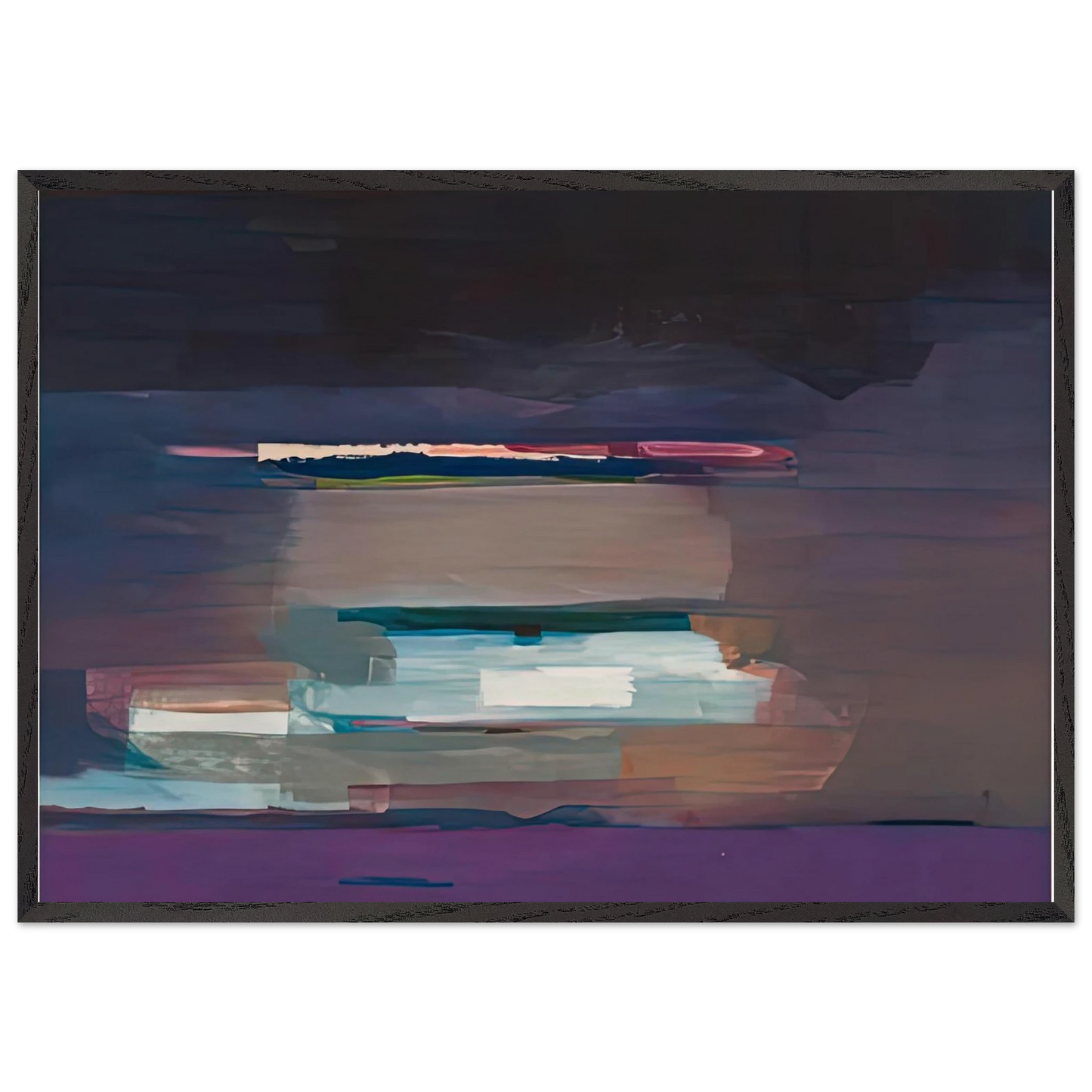 Viewpoint I 1974- - Helen Frankenthaler 70x100 cm / 28x40 inches Framed Art Print – Black Wooden Frame
