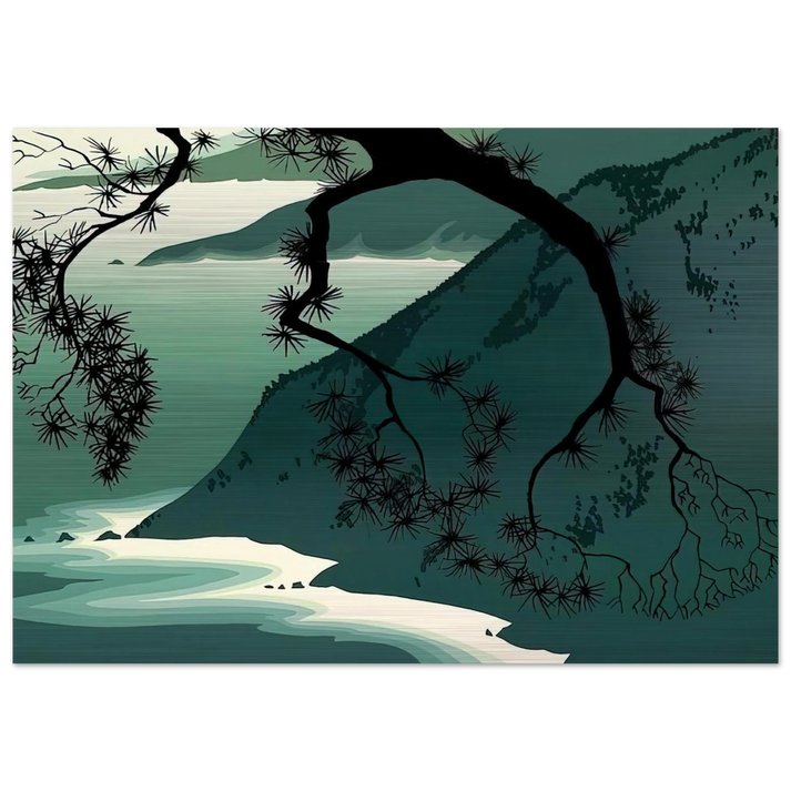 Quiet Evening - Eyvind Earle Brushed Aluminum Print - 70x100 cm / 28x40 inches | Eyvind Earle Aluminum Print | Eyvind Earle Prints