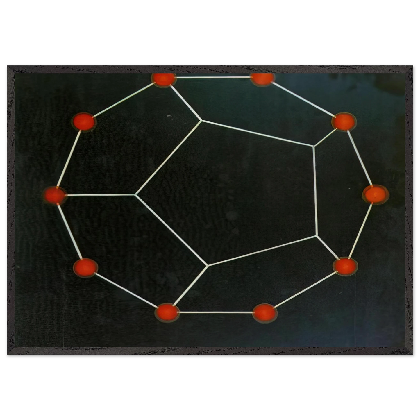 PENTAGONAL SARDANA 1 - Salvador Dali 70x100 cm / 28x40 inches Framed Art Print – Black Wooden Frame
