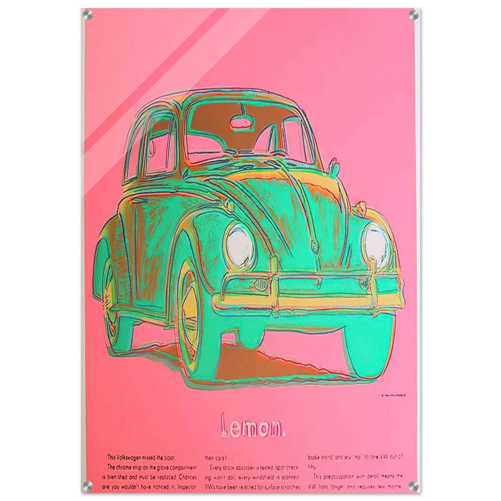 Volkswagen - Andy Warhol Acrylic Print - 70x100 cm / 28x40″ inches