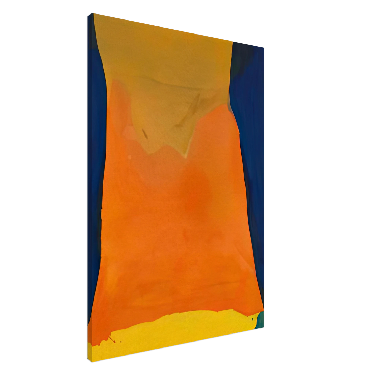Helen Frankenthaler - Orange Mood, 1963-64- Wall Art - 60x80 cm / 24x32 inches - Premium Wooden Framed Poster With Fine Art Paper-canvas - Wood frame