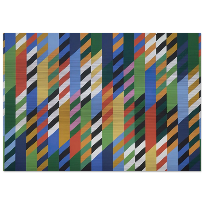 CONVERSATION 1992 - Bridget Riley Brushed Aluminum Print - 70x100 cm / 28x40 inches | Bridget Riley Aluminum Print | Bridget Riley Prints
