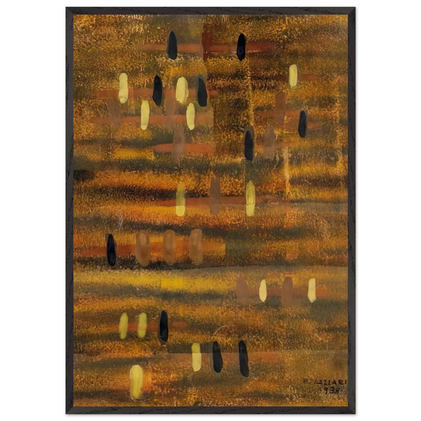 Untitled - 1938 - Bice Lazzari 70x100 cm / 28x40 inches Framed Art Print – Black Wooden Frame