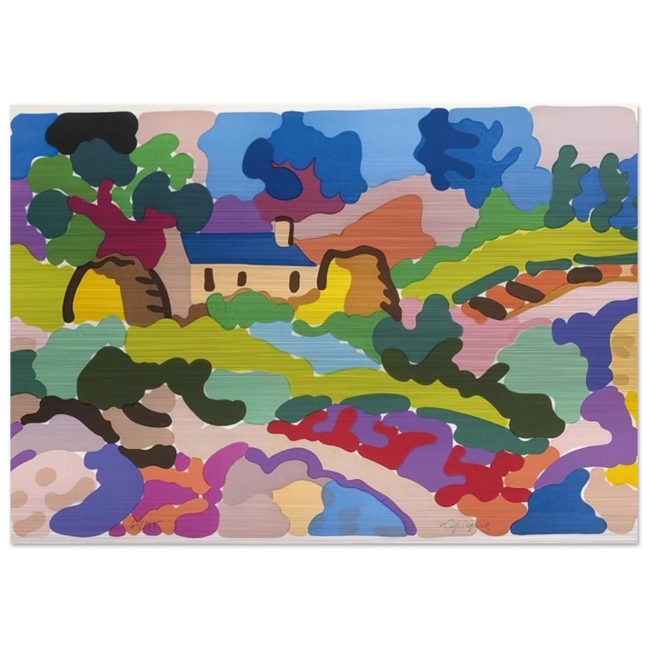 Ferme en Bretagne - Fauvism - Charles Lapicque Brushed Aluminum Print - 70x100 cm / 28x40 inches | Charles Lapicque Aluminum Print | Charles Lapicque Prints