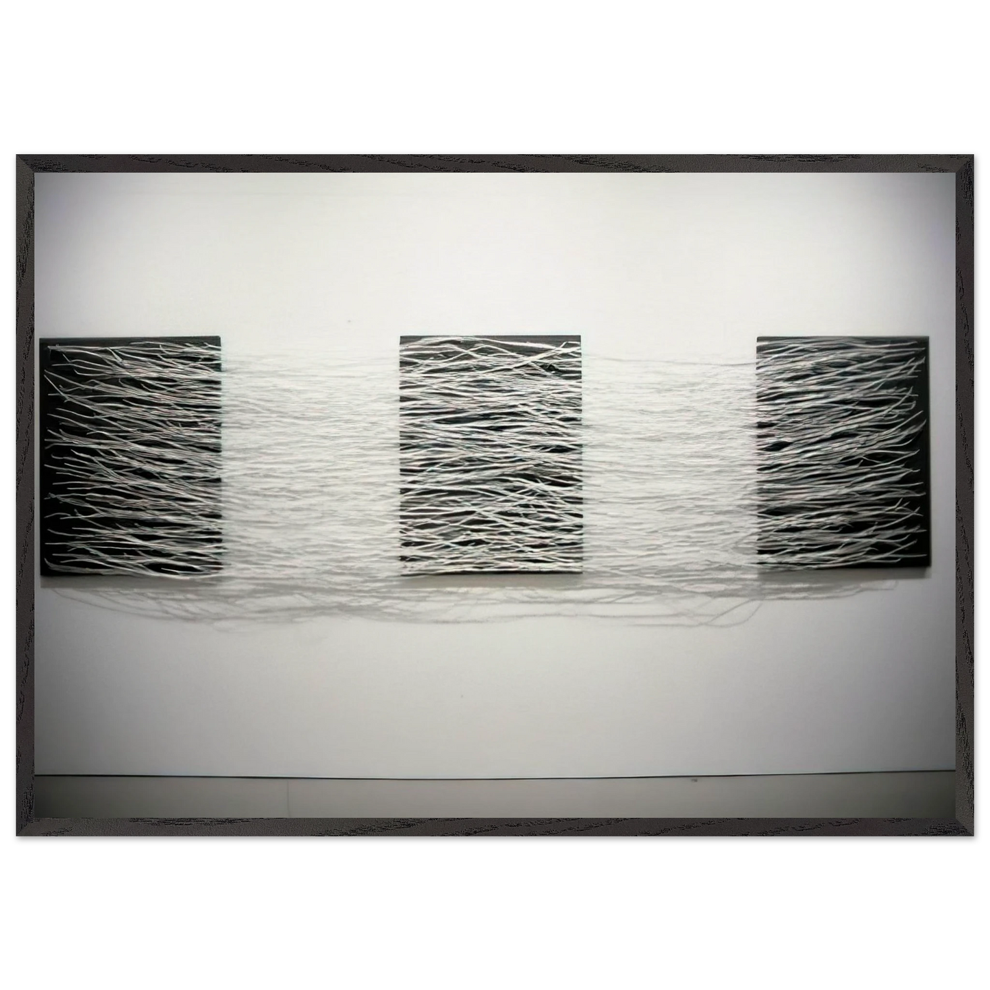 METRONOMIC IRREGULARITY II 1966 - Eva Hesse 70x100 cm / 28x40 inches Framed Art Print – Black Wooden Frame