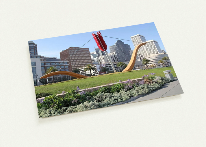 CUPID S SPAN COLLABORATION WITH VAN BRUGGEN 2002 By Claes Oldenburg Pack of 10 Post Cards | Claes Oldenburg Post Cards | A6 (10.5 x 14.8 cm) - 4.1 x 5.8 inches