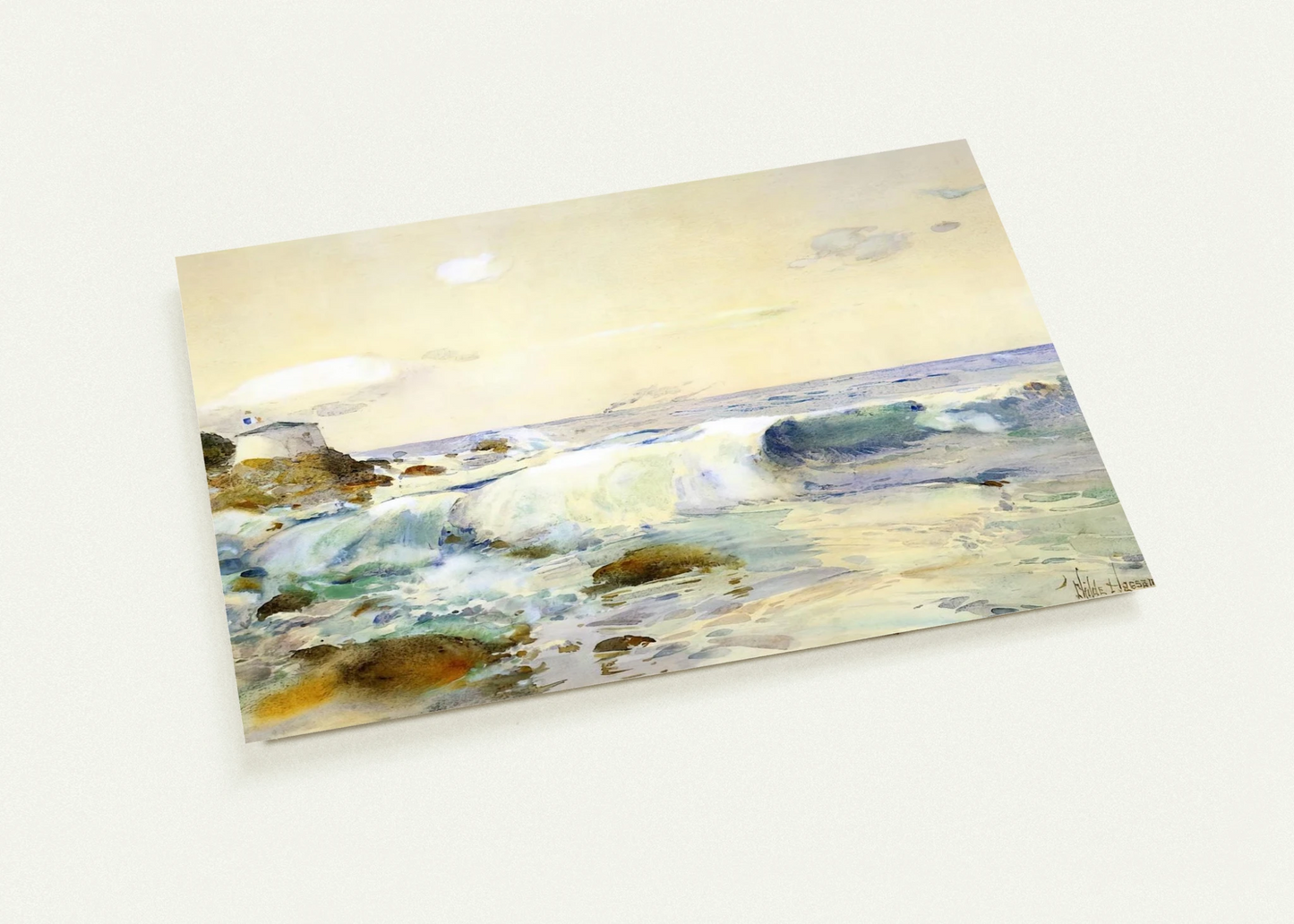 On the Brittany Coast By Childe Hassam Pack of 10 Post Cards | Childe Hassam Post Cards | A6 (10.5 x 14.8 cm) - 4.1 x 5.8 inches