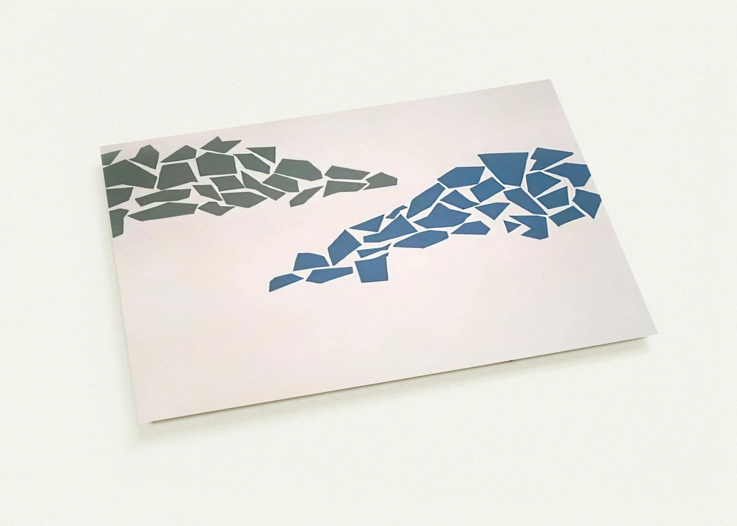 Blue and Green - 1968 By Robert Goodnough Pack of 10 Post Cards | Robert Goodnough Post Cards | A6 (10.5 x 14.8 cm) - 4.1 x 5.8 inches
