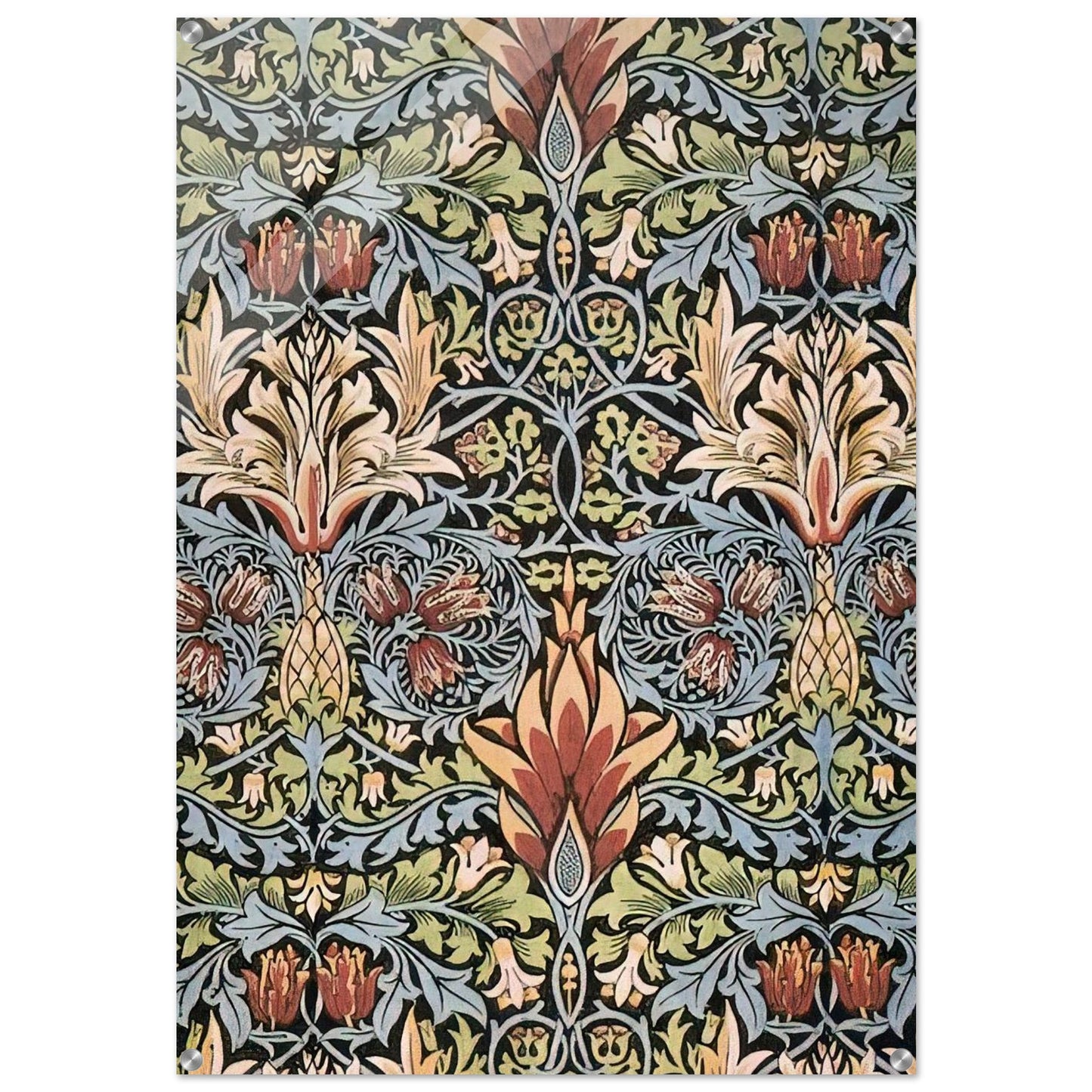 SNAKESHEAD PRINTED TEXTILE 1876 - William Morris Acrylic Print - 70x100 cm / 28x40″ inches | William Morris Wall Art | William Morris Prints