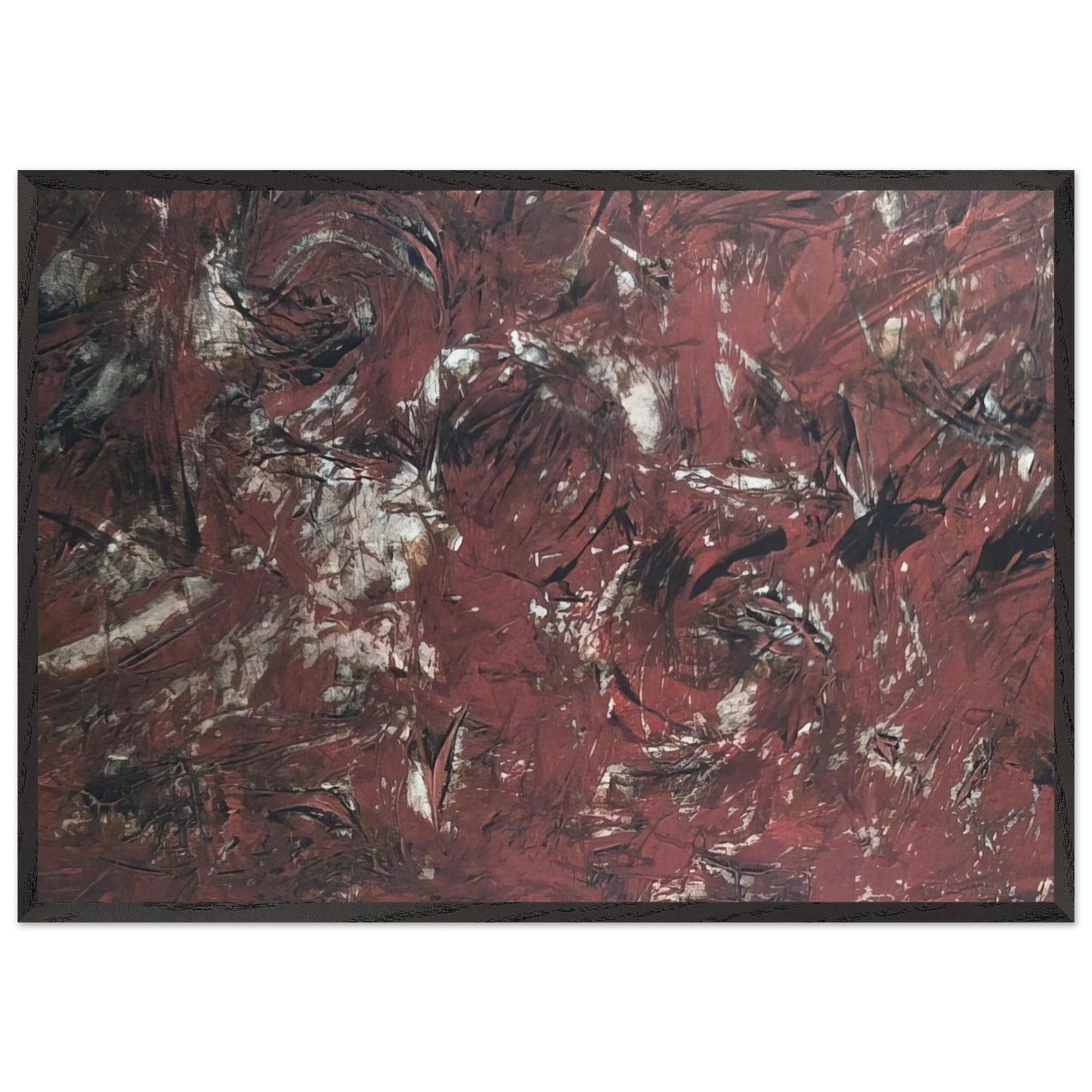 UNTITLED 1982 N5 - Milton Resnick 70x100 cm / 28x40 inches Framed Art Print – Black Wooden Frame