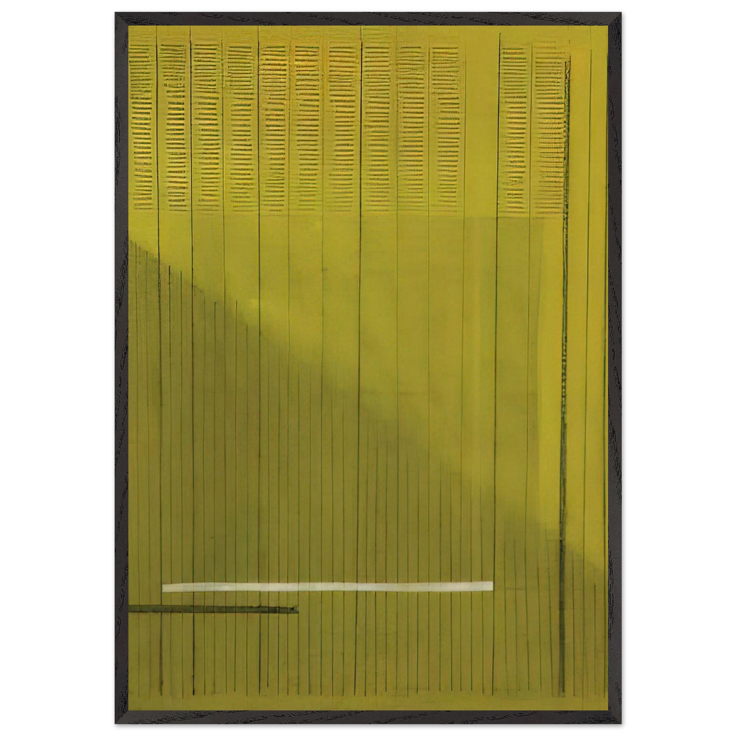 Grigio Giallo Gray and Yellow - 1966 - Bice Lazzari 70x100 cm / 28x40 inches Framed Art Print – Black Wooden Frame