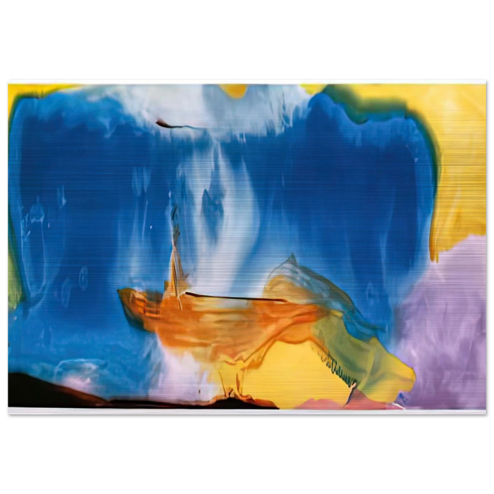 Moveable Blue, 1973- - Helen Frankenthaler Brushed Aluminum Print - 70x100 cm / 28x40 inches | Helen Frankenthaler Aluminum Print | Helen Frankenthaler Prints