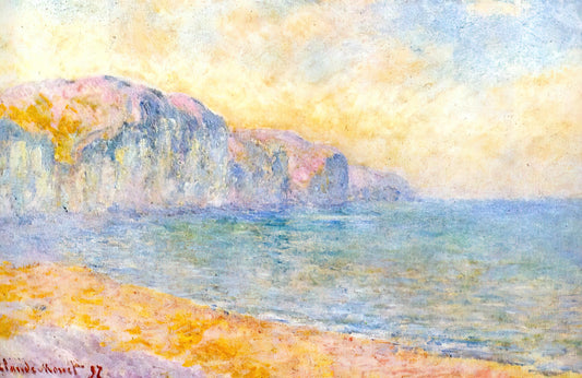 Achterzaan: The Serene Dutch Village Immortalized by Claude Monet - Cliffs at Pourville, Morning by claude monet