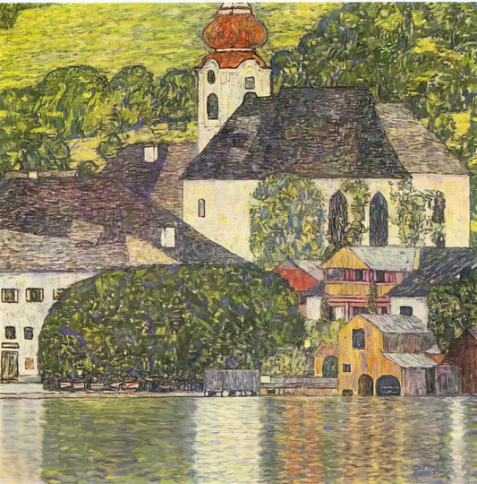 Adele Bloch-Bauer I (1907): The Golden Portrait That Defined Klimt's Golden Phase - CHRUCH IN UNTERACH ON THE ATTERSEE by Gustav Klimt