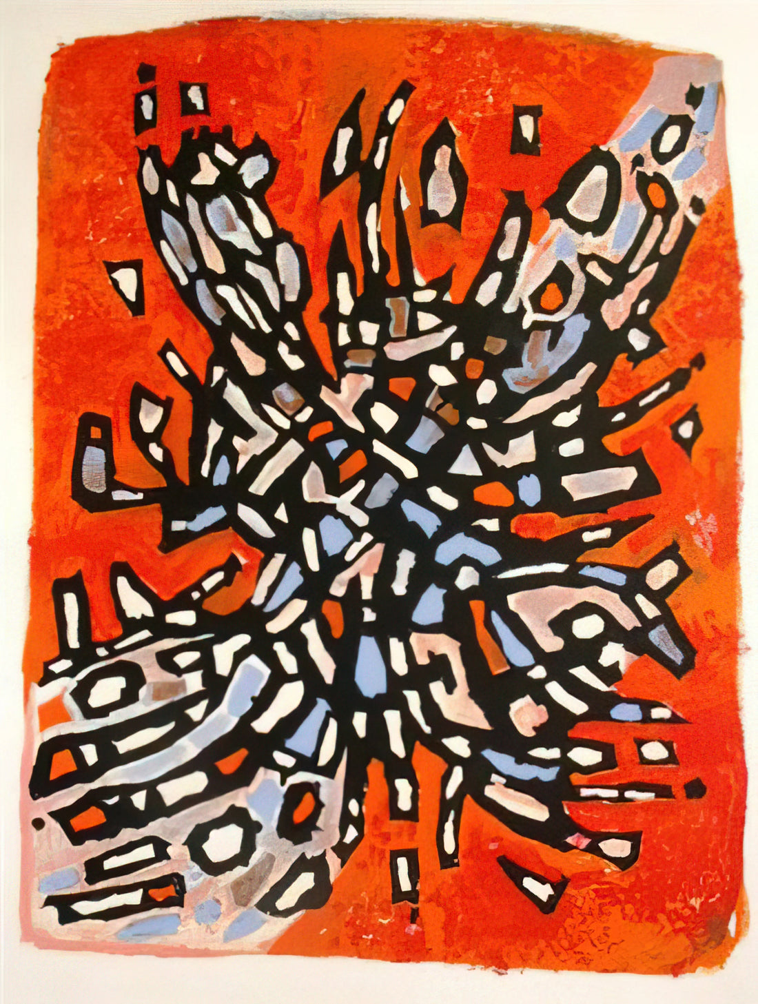Alfred Manessier Prints: A Journey into Lyrical Abstraction and Spiritual Color - Plate from Les Cantiques Spirituels - 1958 by Alfred Manessier
