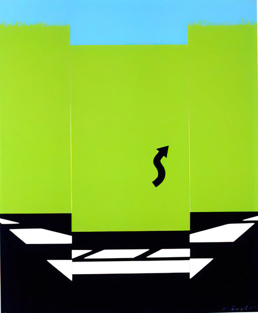 Allen D'Arcangelo: The Visionary Pop Artist Who Redefined the American Road - Landscape I - 1965 by Allan D Arcangelo