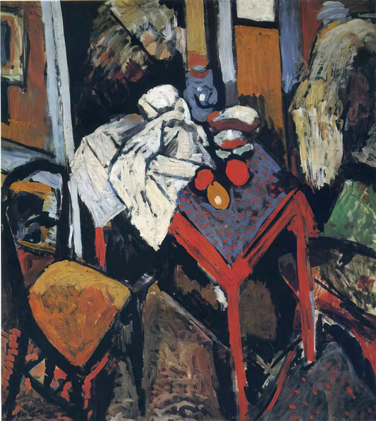 André Derain's Most Famous Painting: The Fauvist Masterpiece That Changed Modern Art - STILL LIFE ON THE RED TABLE 1904 by Andre Derain