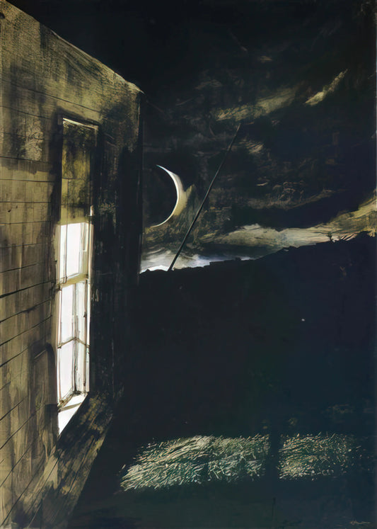 Andrew Wyeth Paintings of Christina Olson: A Profound Study in Rural American Life - CRESCENT MOON by Andrew Wyeth