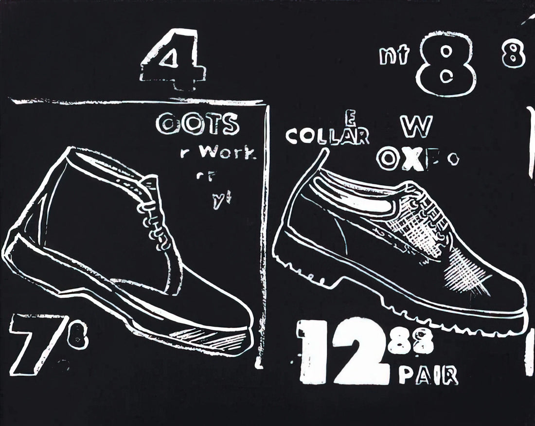 Andy Warhol David Bowie Painting: The Iconic Intersection of Pop Art and Rock Legend - Work Boots by Andy Warhol