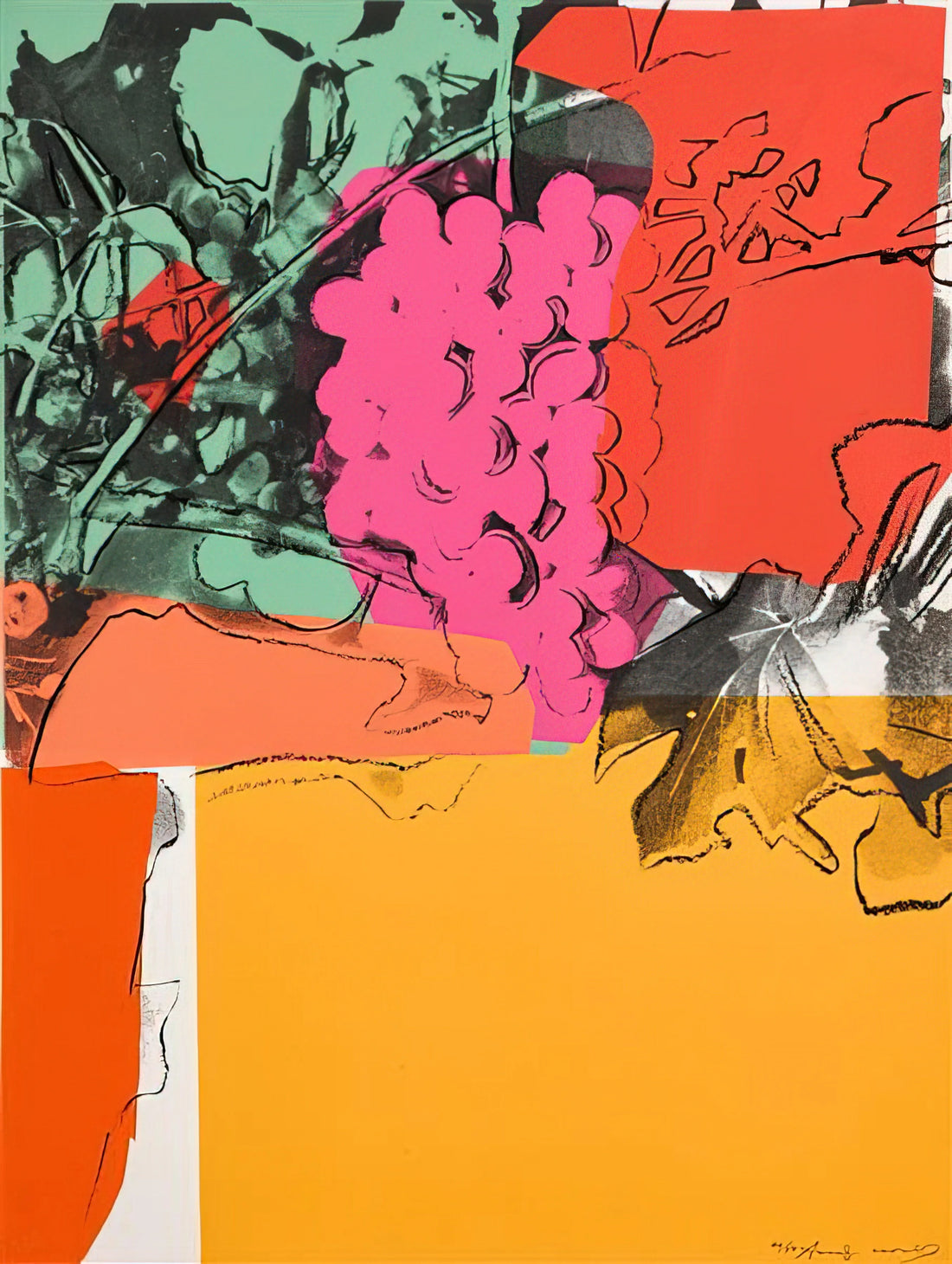 Andy Warhol Flowers Print for Sale: A Collector's Guide to Pop Art's Iconic Blooms - Grapes #1 by Andy Warhol