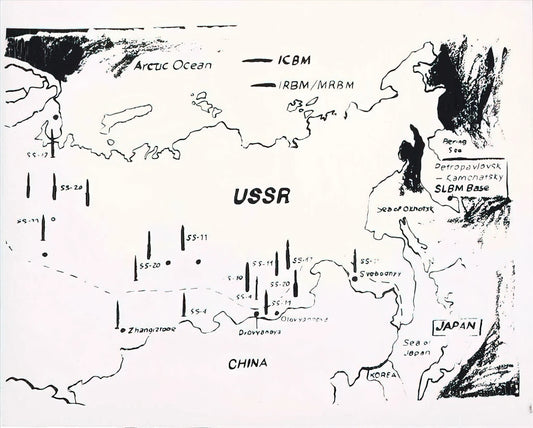 Andy Warhol and Diana Vreeland: The Pop Art Visionary and the Fashion Icon - Map of Eastern U.S.S.R. Missile Bases by Andy Warhol