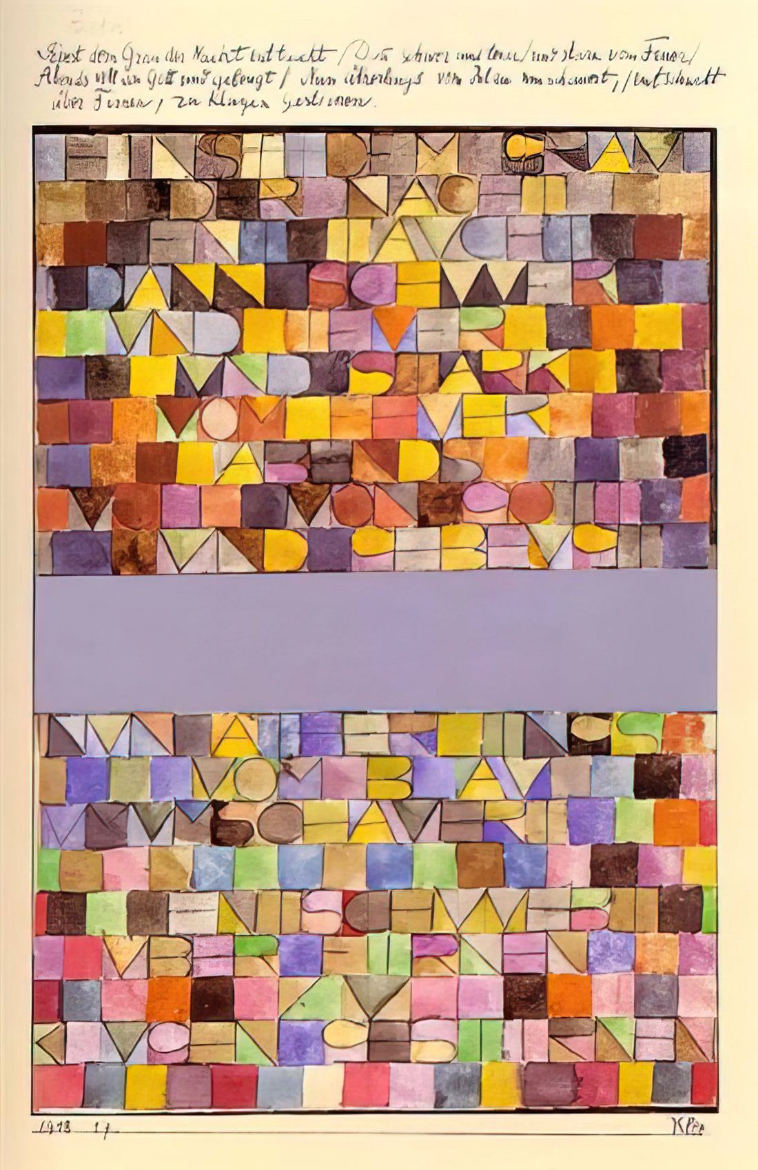 Angelus Novus Poster: Paul Klee's Angel of History in Modern Art - ONCE EMERGED FROM THE GRAY OF NIGHT 1918 by Paul Klee