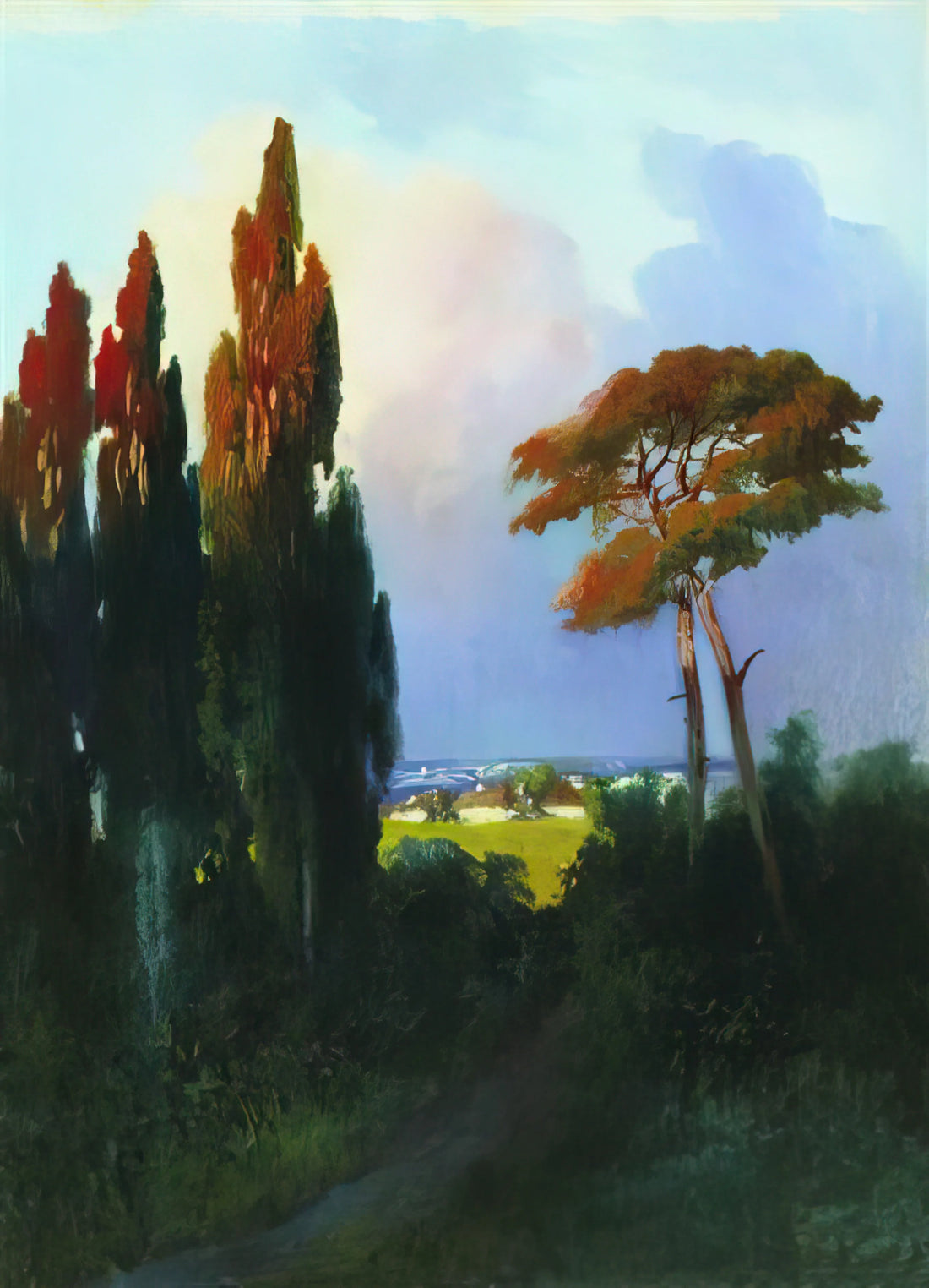 Arkhip Kuindzhi Brushed Aluminum Print: A Modern Interpretation of Luminous Russian Landscape - Ukraine by Arkhyp Kuindzhi