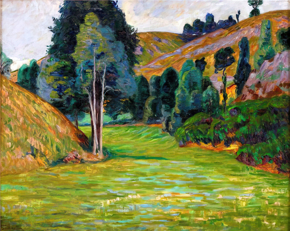 Armand Guillaumin Posters: Capturing the Light of French Impressionism - Valley in Pontgibaud by Armand Guillaumin