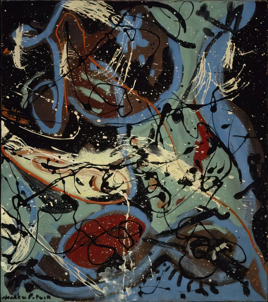 Art Like Jackson Pollock: Understanding Abstract Expressionism and Its Legacy - COMPOSITION WITH POURING II by Jackson Pollock