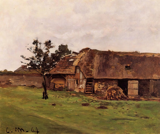 Art Monet Prints: A Collector's Guide to Impressionist Masterpieces - Farm near Honfleur by claude monet