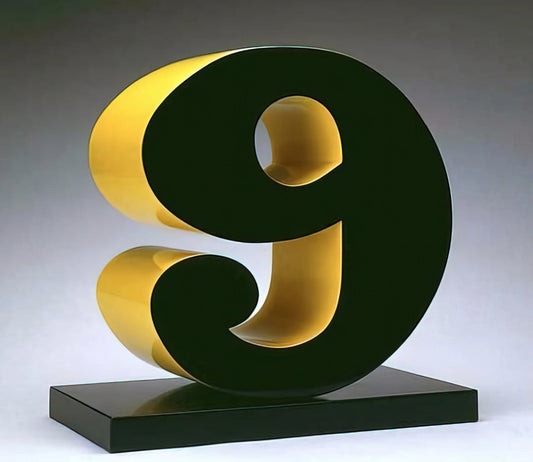 Artist of Love Sculpture: The Enduring Legacy of Robert Indiana's Iconic Work - Nine by Robert Indiana