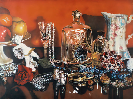 Audrey Flack Art Work: The Photorealist Pioneer Who Redefined Still Life - JOLIE MADAME 1973 by Audrey Flack