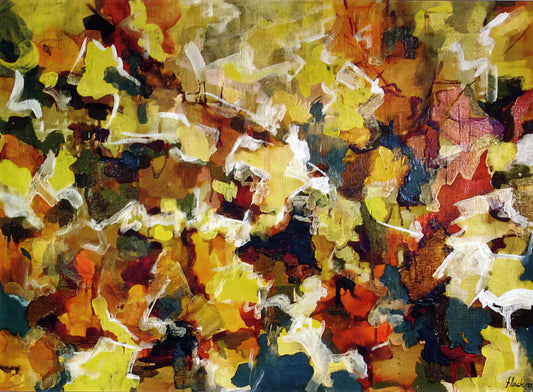 Audrey Flack Canvas: A Modern Master of Photorealism and Feminist Art - ABSTRACT EXPRESSIONIST AUTUMN SKY 1953 by Audrey Flack