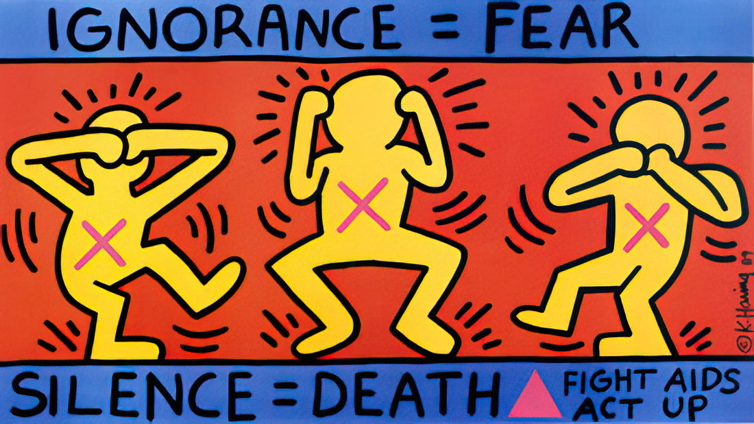 Authentic Keith Haring: How to Recognize and Collect the Artist's True Legacy - IGNORANCE FEAR 1989 by Keith Haring
