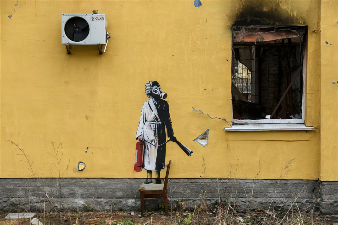 Banksy Canvas Prints for Sale: Authenticity, Value, and Collecting Street Art - HOSTOMEL PROSKURIVSKA 2 2022 by Banksy