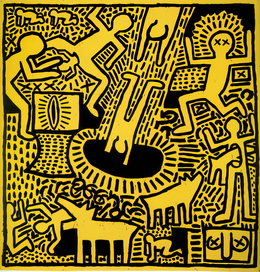 Basquiat and Keith Haring: The Revolutionary Duo of 1980s Street Art - UNTITLED 1981 by Keith Haring